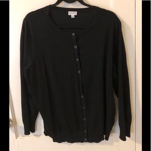 Avenue Black Button Down Cardigan CLEARANCE 18